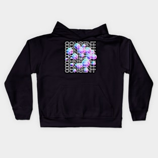 Consent y2k design bubble ver Kids Hoodie